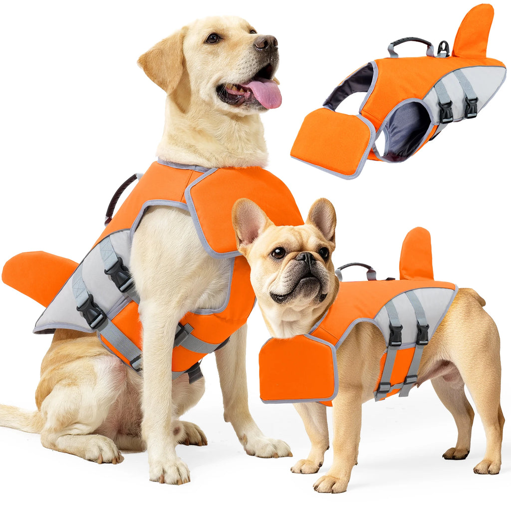 Dog Life Jacket with Reflective Stripes – High-Visibility Safety Vest