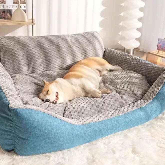 Dog Sofa Bed – Warm & Washable Pet Bed for Large Dogs