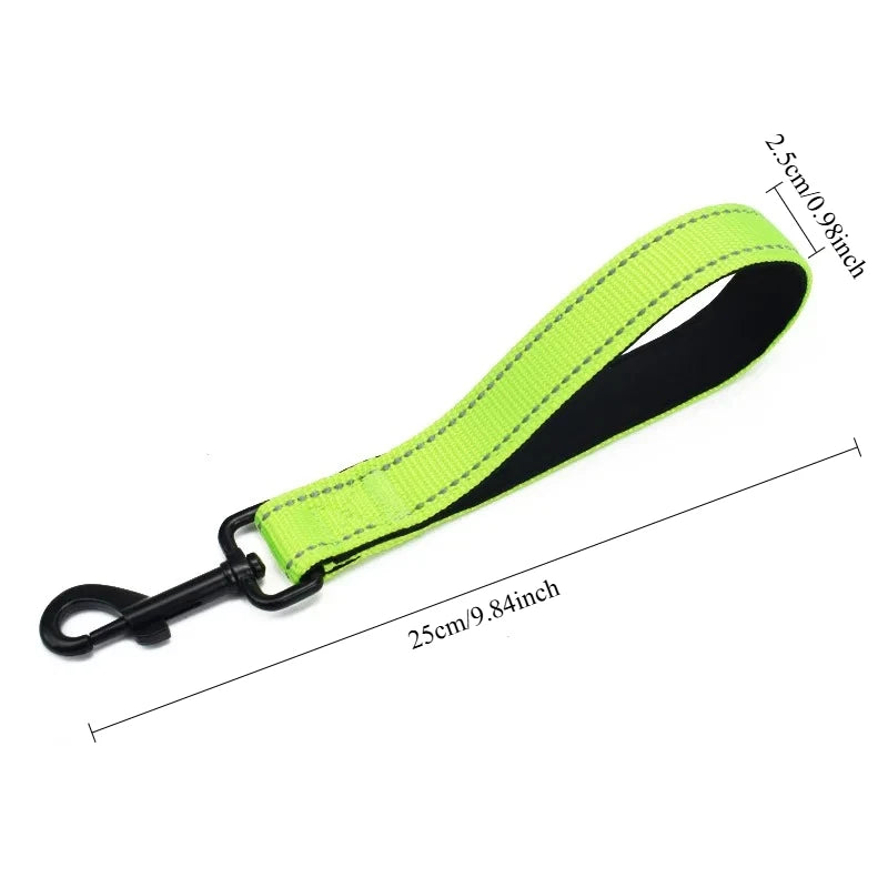 Dog Leash 25cm Dogs Leashes Reflective Short Leash For Medium Large Dog Walking Soft Padded Handle Dogs Leashes Short Pet Chain