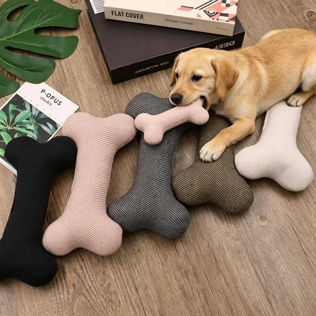Dog Bone Shape Chew Toy, Durable Cotton Material, Perfect for Dogs and Cats, Multiple Colors, Ideal Gift for Pet Birthdays and A