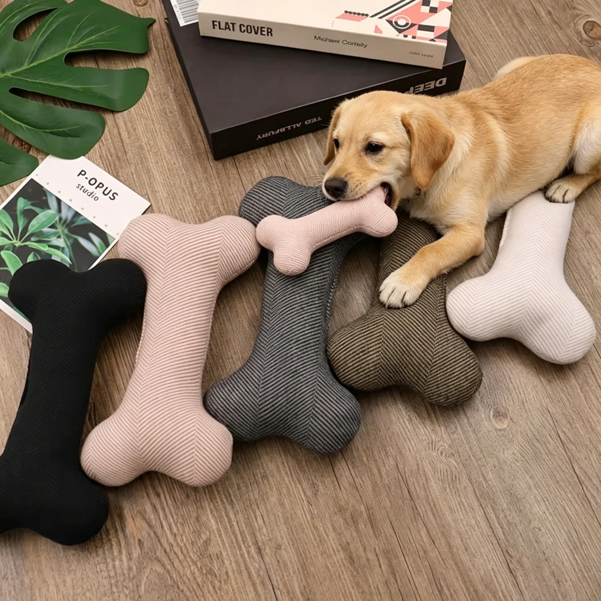 Dog Bone Shape Chew Toy, Durable Cotton Material, Perfect for Dogs and Cats, Multiple Colors, Ideal Gift for Pet Birthdays and A