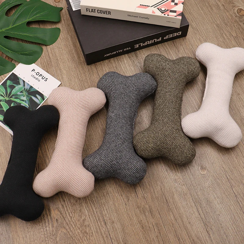 Dog Bone Shape Chew Toy, Durable Cotton Material, Perfect for Dogs and Cats, Multiple Colors, Ideal Gift for Pet Birthdays and A