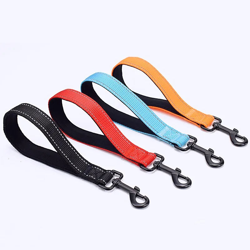 Dog Leash 25cm Dogs Leashes Reflective Short Leash For Medium Large Dog Walking Soft Padded Handle Dogs Leashes Short Pet Chain