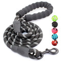 Reflective Dog Leash With Comfortable Padded Handle - Double Heavy Duty Traction Rope For Strong Dogs - Enhance Safety And Contr