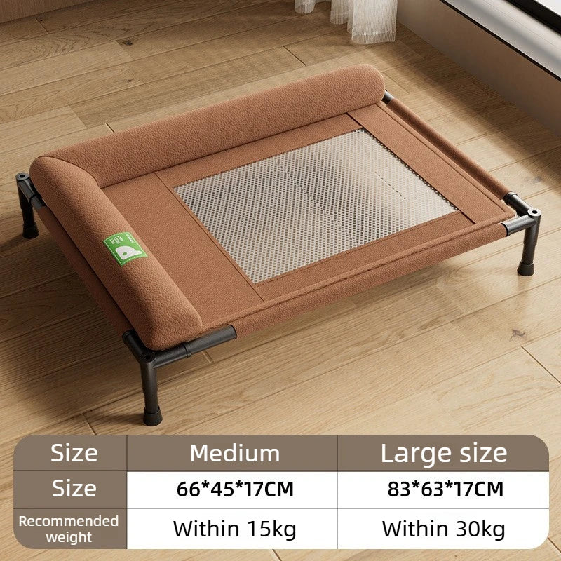 Elevated Cooling Dog Bed with L-Shaped Pillow