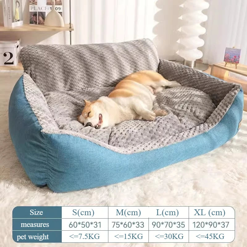 Dog Sofa Bed – Warm & Washable Pet Bed for Large Dogs