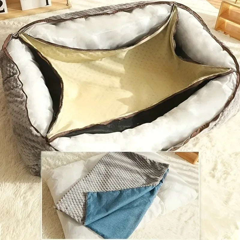 Dog Sofa Bed – Warm & Washable Pet Bed for Large Dogs