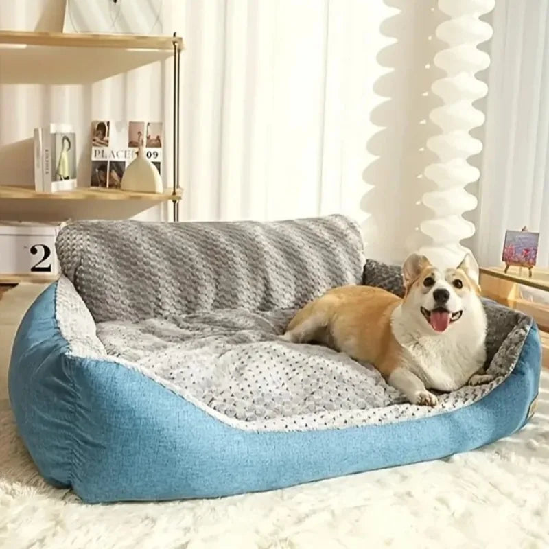 Dog Sofa Bed – Warm & Washable Pet Bed for Large Dogs