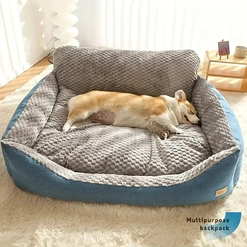 Dog Sofa Bed – Warm & Washable Pet Bed for Large Dogs