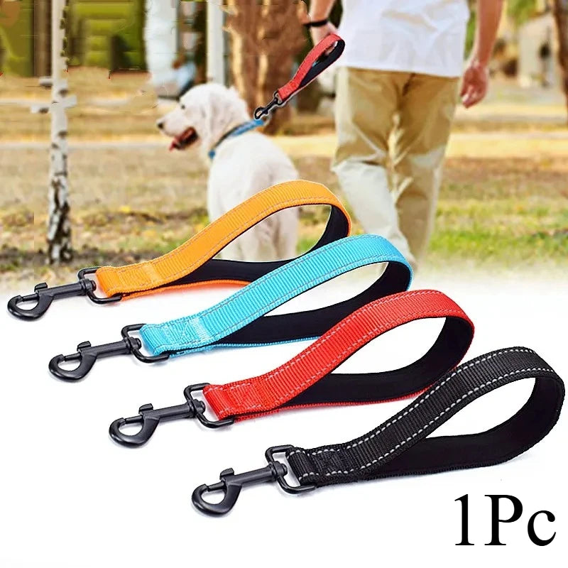 Dog Leash 25cm Dogs Leashes Reflective Short Leash For Medium Large Dog Walking Soft Padded Handle Dogs Leashes Short Pet Chain