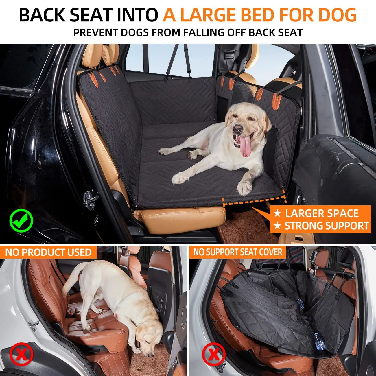 Dog Car Seat Cover & Bed – Waterproof Anti-Slip Pet Mat for SUV & Truck