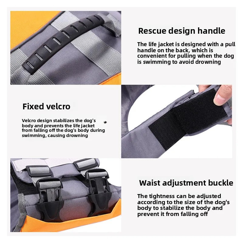 Dog Life Jacket – Adjustable Safety Vest for Dogs