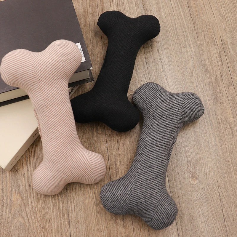 Dog Bone Shape Chew Toy, Durable Cotton Material, Perfect for Dogs and Cats, Multiple Colors, Ideal Gift for Pet Birthdays and A