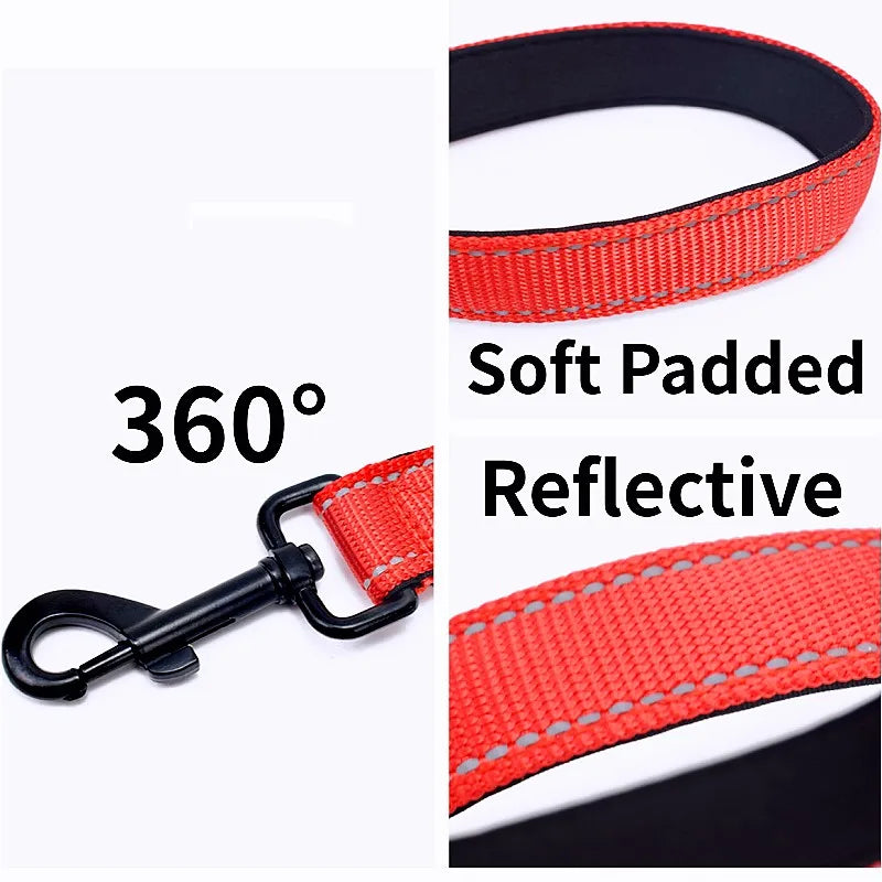 Dog Leash 25cm Dogs Leashes Reflective Short Leash For Medium Large Dog Walking Soft Padded Handle Dogs Leashes Short Pet Chain